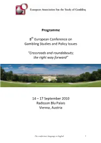 Preliminary Programme