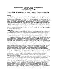 Technology Development for Single-Molecule Protein Sequencing