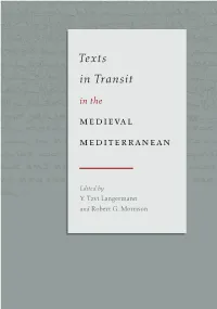 Texts in Transit in the Medieval Mediterranean