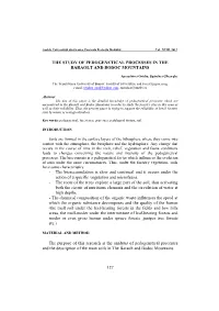 127 the Study of Pedogenetical Processes In