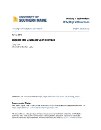 Digital Filter Graphical User Interface