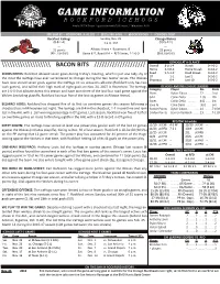 ICEHOGS Radio: WXRX.Com / Sportsfanradio1330.Com | Television: 23.2