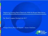 Replacing Existing Petro-Chemicals with Bio-Based Alternatives