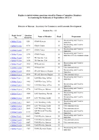 Replies to Initial Written Questions Raised by Finance Committee Members in Examining the Estimates of Expenditure 2012-13