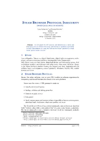 Steam Browser Protocol Insecurity (Whenlocalbugsgoremote)