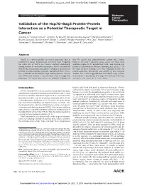 Validation of the Hsp70–Bag3 Protein–Protein Interaction As a Potential Therapeutic Target in Cancer Xiaokai Li1, Teresa Colvin2, Jennifer N
