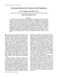 Directional Selection and Variation in Finite Populations