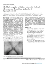 Heel Enthesopathy of Diffuse Idiopathic Skeletal Hyperostosis