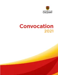 June 2021 Spring Convocation Program