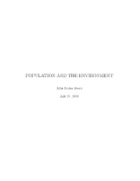 Population and the Environment