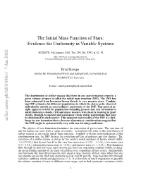 The Initial Mass Function of Stars: Evidence for Uniformity in Variable Systems