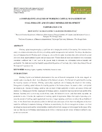 A Comparative Analysis of Working Capital Management of Coal India Ltd