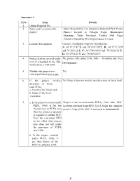 Annexure-A S.No. Item Details 1. Online Proposal No. 2. Name And