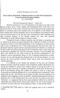 Nicea and Its Aftermath: a Historical Survey of the First Ecumenical Council and the Ensuing Conflicts by J