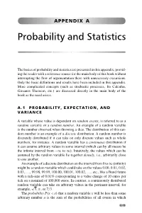 Probability and Statistics