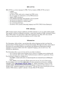 RELAX NG XML Schemas Schematron