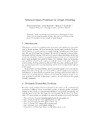 Selected Open Problems in Graph Drawing