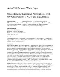 Astro2020 Science White Paper Understanding Exoplanet