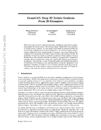 Gramgan: Deep 3D Texture Synthesis from 2D Exemplars