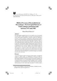 Hidden Processes of Reconciliation in Mozambique: the Entangled Histories of Truth-Seeking Commissions Held Between 1975 and 19821