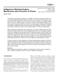 Indigenous Epistemologies, Worldviews and Theories of Power