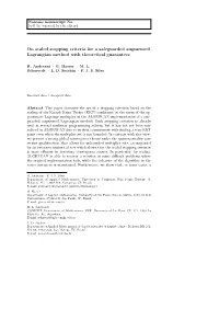 On Scaled Stopping Criteria for a Safeguarded Augmented Lagrangian Method with Theoretical Guarantees