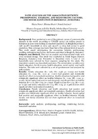 Path Analysis on the Association Between Predisposing, Enabling, and Reinforcing Factors, and House Sanitation in Bengkulu, Sumatera