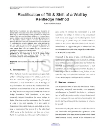 Rectification of Tilt & Shift of a Well by Kentledge Method