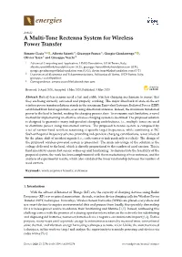 A Multi-Tone Rectenna System for Wireless Power Transfer