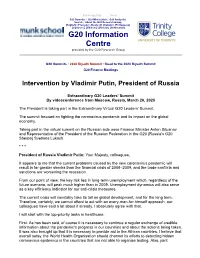 G20 Information Centre Provided by the G20 Research Group