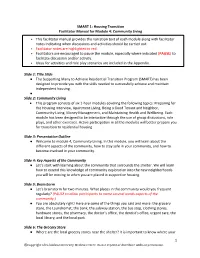 Housing Transition Facilitator Manual for Module 4: Community Living