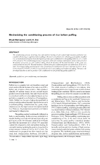 Mechanizing the Conditioning Process of Rice Before Puffing
