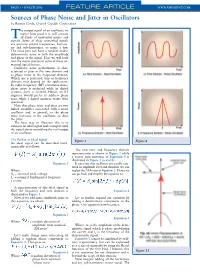 Sources of Phase Noise and Jitter in Oscillators by Ramon Cerda, Crystek Crystals Corporation