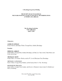 Transcript of This Briefing and the Other Briefings We Have Been Doing on the War in Iraq Are Available on the Brookings Web Site