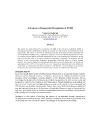 Center for Unified Biometrics and Sensors University at Buffalo, State University of New York Govind@Buffalo.Edu
