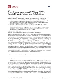 (EHV-1 and EHV-9): Genetic Diversity, Latency and Co-Infections