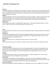 GLOSSARY of Printmaking Terms