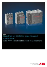 Guidelines for Contactor Inspection and Maintenance ABB A/AF-Line