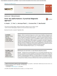 Inner Ear Malformations: a Practical Diagnostic Approachଝ