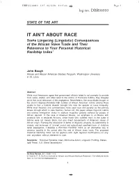 It Ain't About Race