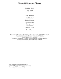 Napier88 Reference Manual Release 2.2.1