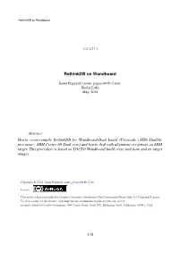 Rethinkdb on Wandboard
