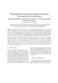 The Geological Context and Evidence for Incipient Inversion of The