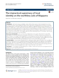 The Impractical Supremacy of Local Identity on the Worthless Soils of Mappano Paolo Pileri1 and Riccardo Scalenghe2*