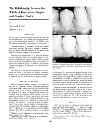 The Relationship Between the Width of Keratinized Gingiva and Gingival Health By
