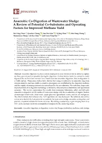 Anaerobic Co-Digestion of Wastewater Sludge: a Review of Potential Co-Substrates and Operating Factors for Improved Methane Yield