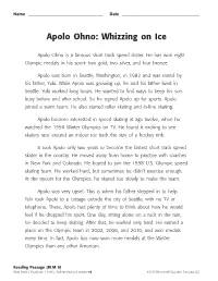 Apolo Ohno: Whizzing on Ice