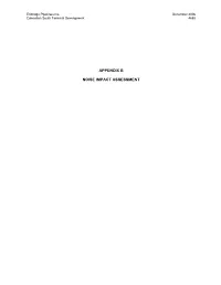 Appendix B Noise Impact Assessment