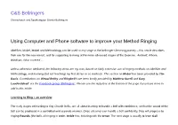 C&S Bellringers Using Computer and Phone Software to Improve Your