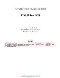 Mythic Collection, LLC Form 1-A POS Filed 2021-05